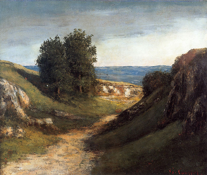"Пейзаж. Грюйер", картина Гюстава Курбе