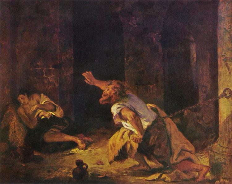 "Шильонский узник", картина Фердинана Виктора Эжена Делакруа