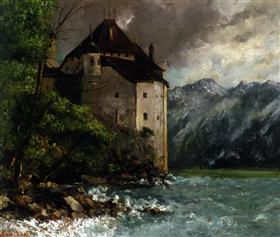 "Шильонский замок", картина Гюстава Курбе 3